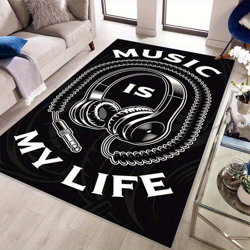 Home Textiles Design - Music Is My Life Headphones Carpet