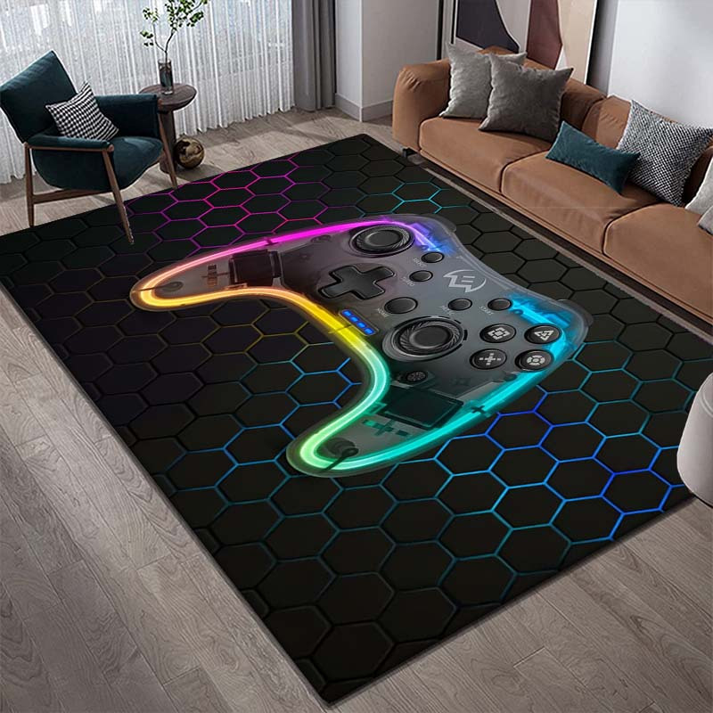 Home Textiles Design - 1pc Neon Gamepad Area Rug -