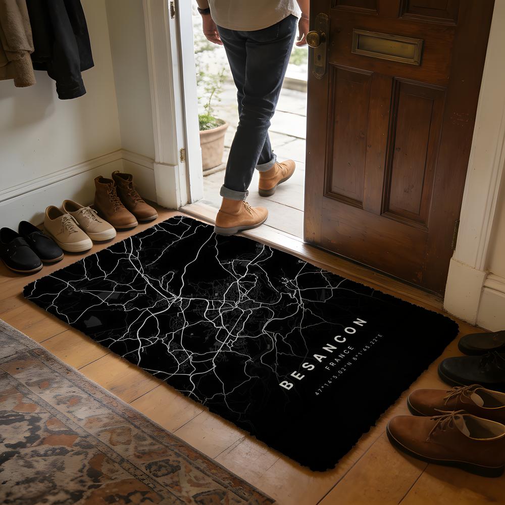 Black Classic City Map Floor M - Home Textiles City ulasan dan harga