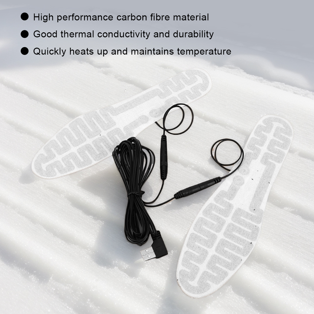 USB Heated Shoe Insoles Foot W - Heated Pad Electric ulasan dan harga