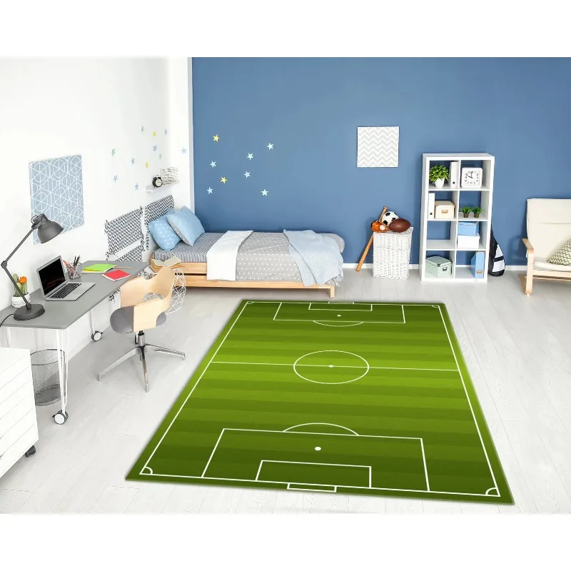 Football Soccer Field Area Rug - Home Textiles City ulasan dan harga