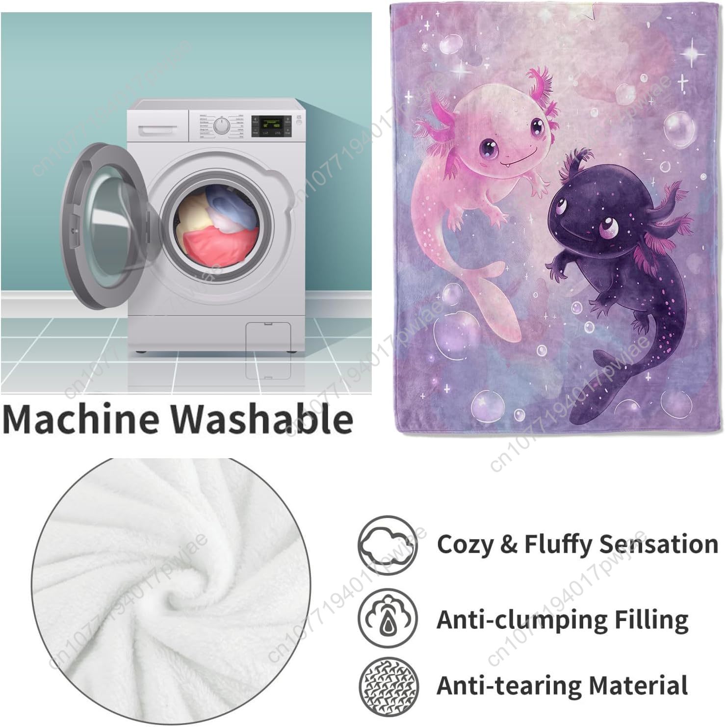 Axolotl Blanket Cute Axolotls  - Home Textiles Usa ulasan dan harga
