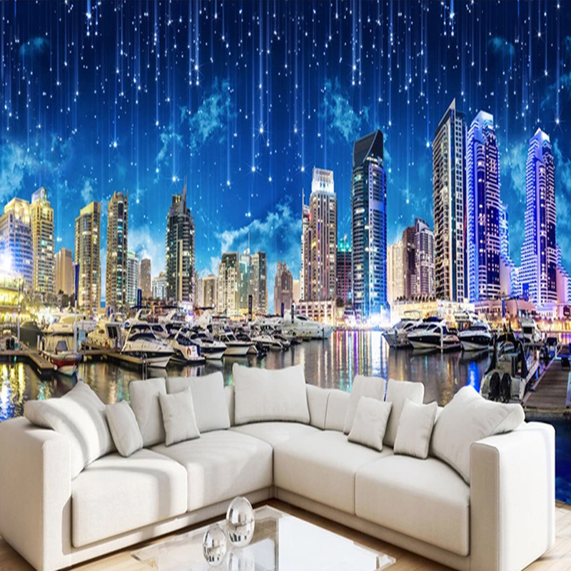 Custom Mural Non-woven Wallpap - Home Textiles City ulasan dan harga