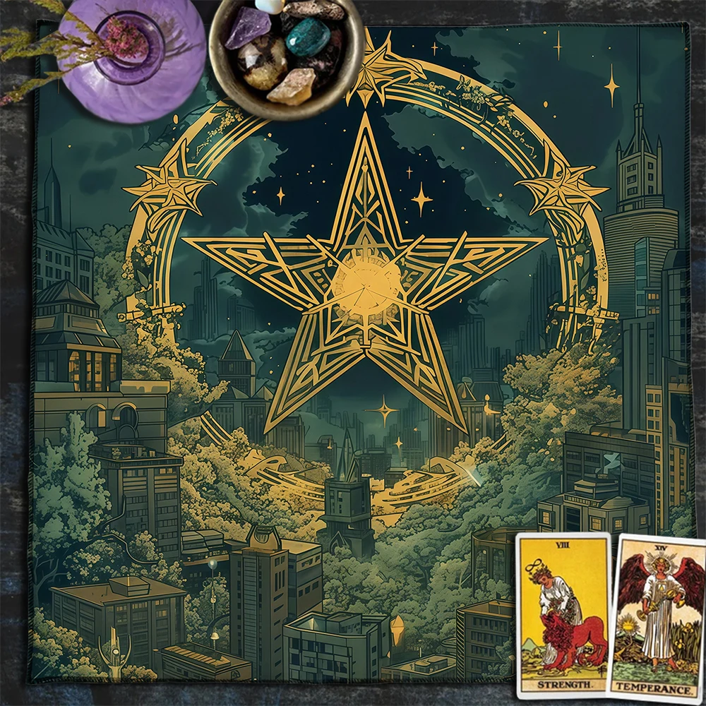 The Pentagram City Tarot Card  - Home Textiles City ulasan dan harga