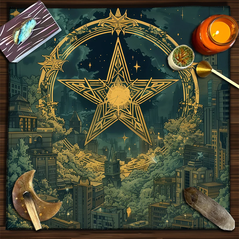 The Pentagram City Tarot Card  - Home Textiles City ulasan dan harga
