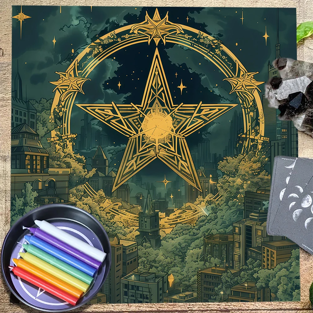 The Pentagram City Tarot Card  - Home Textiles City ulasan dan harga