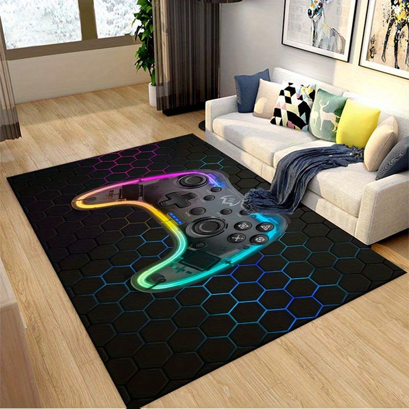 1pc Neon Gamepad Area Rug - So - Home Textiles Design ulasan dan harga