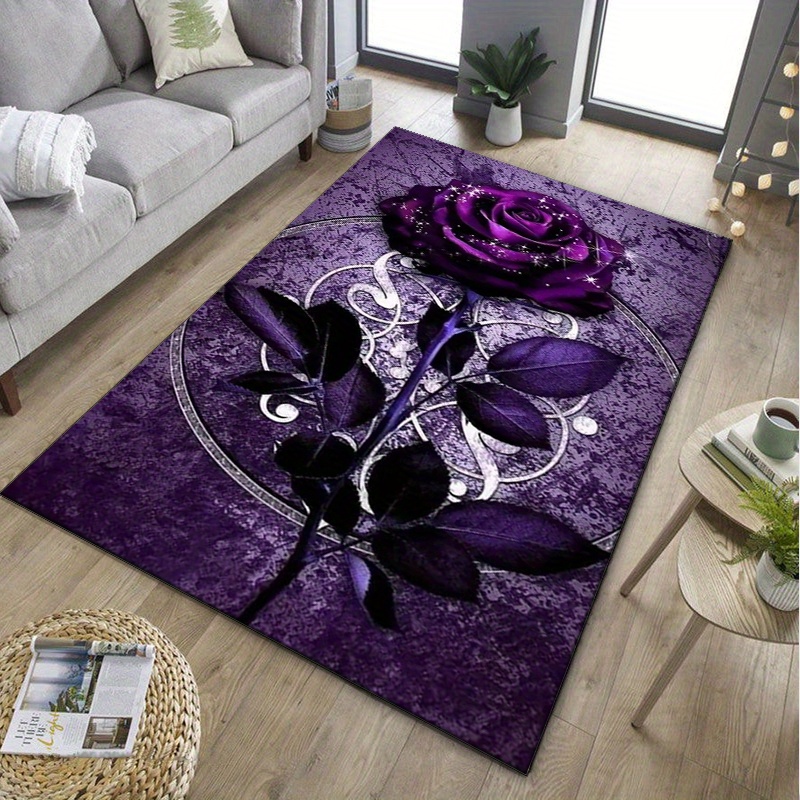 Purple Leaf Rug for Elegant Of - Home Textiles Design ulasan dan harga