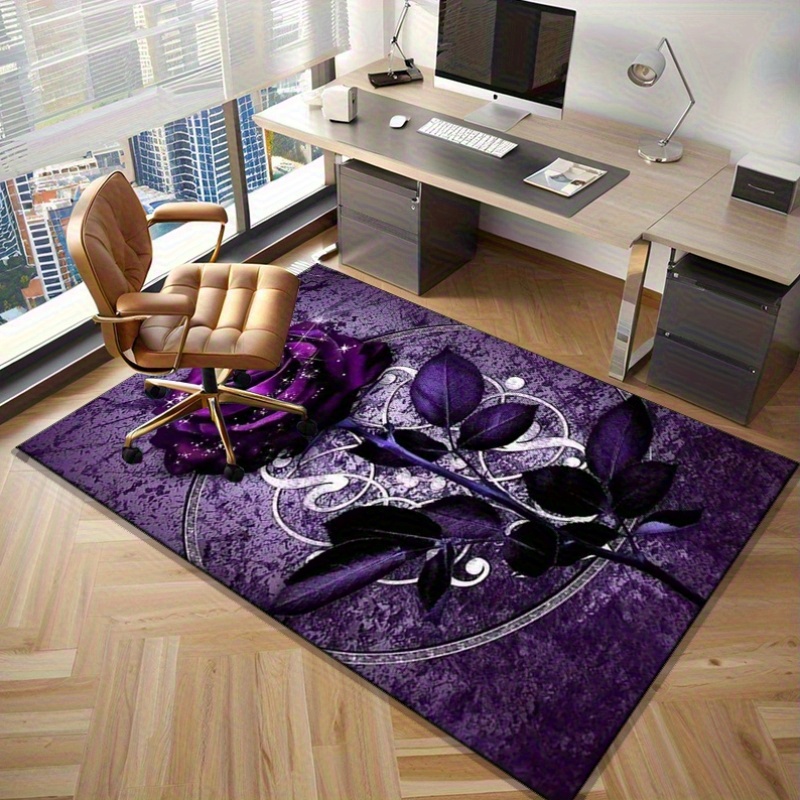 Purple Leaf Rug for Elegant Of - Home Textiles Design ulasan dan harga