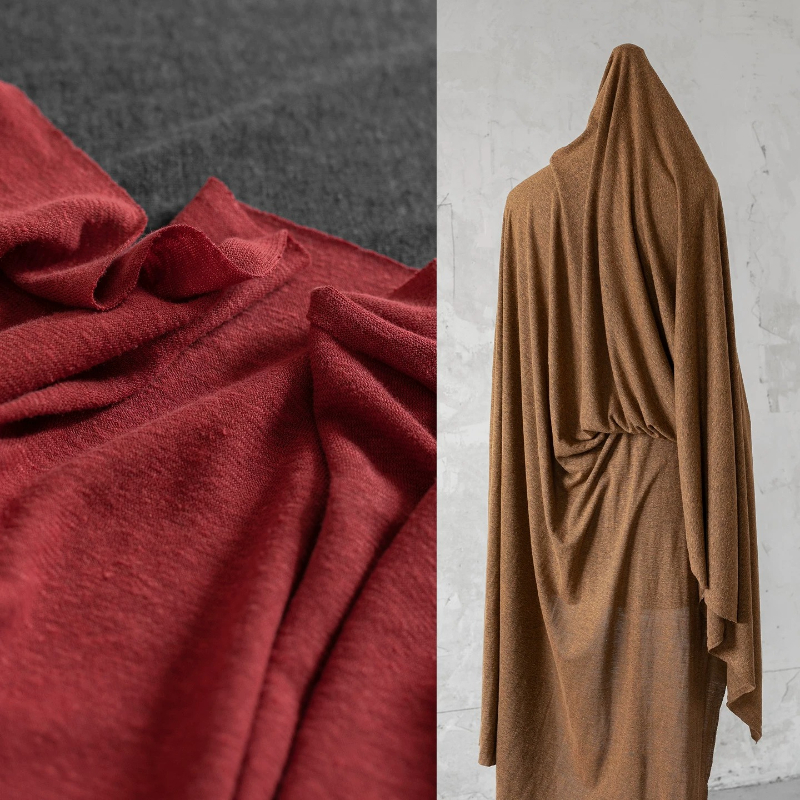 Soft Keep Warm Red Hemp Fabric - Home Textiles Design ulasan dan harga