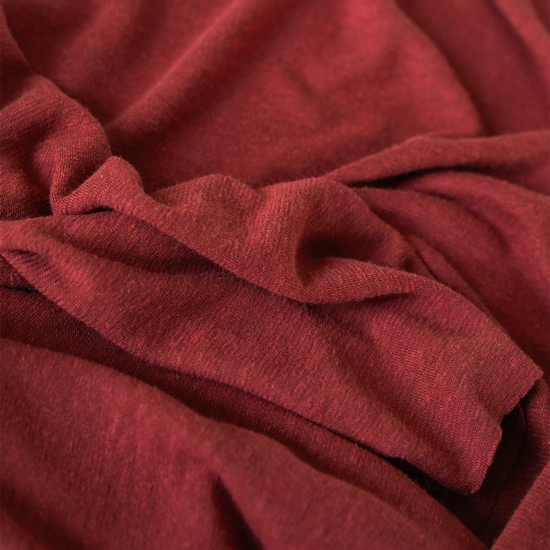 Soft Keep Warm Red Hemp Fabric - Home Textiles Design ulasan dan harga