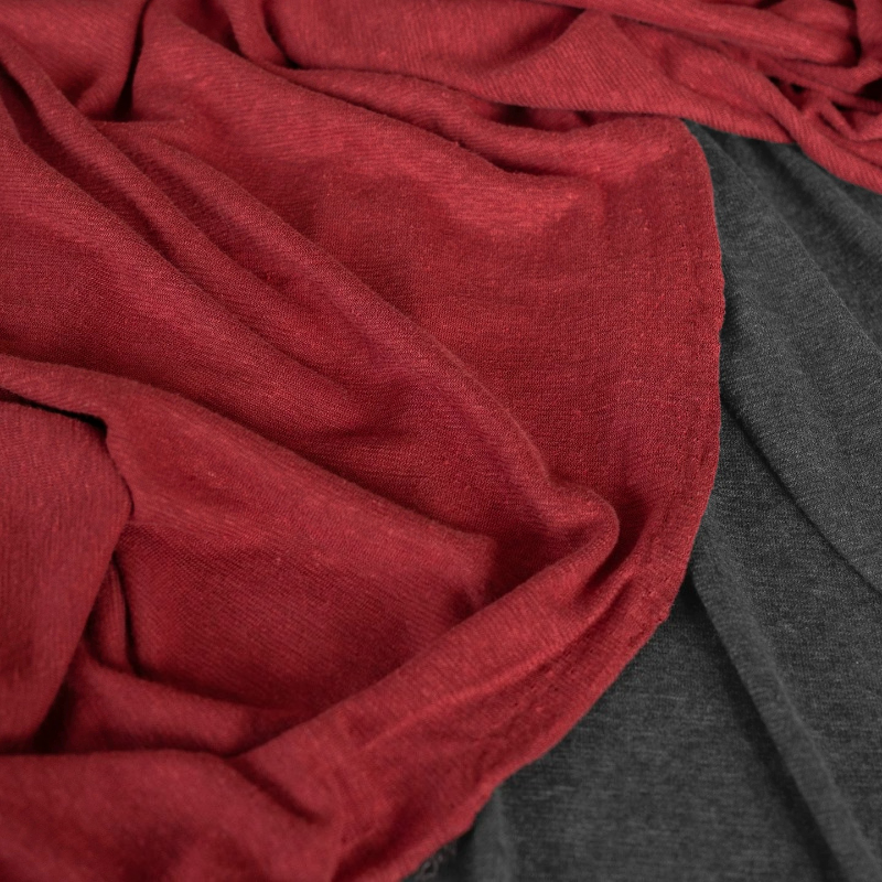 Soft Keep Warm Red Hemp Fabric - Home Textiles Design ulasan dan harga
