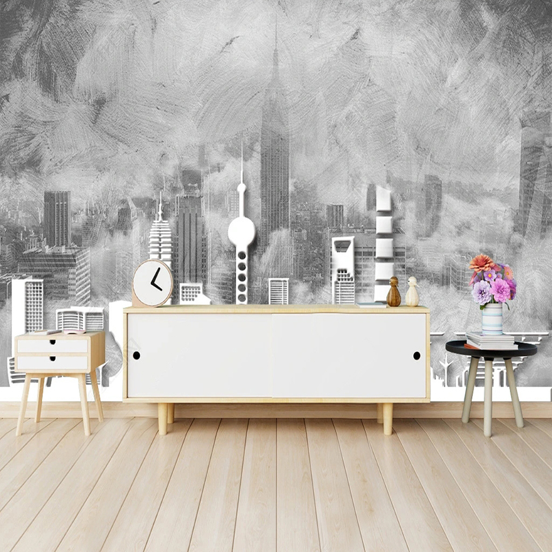 Custom 3D Wallpaper Mural Retr - Home Textiles City ulasan dan harga