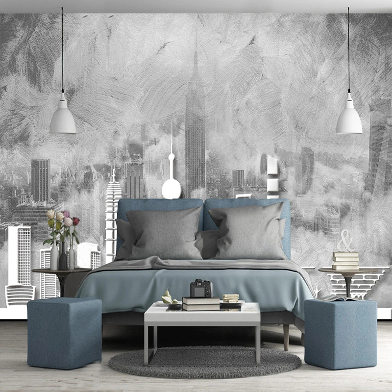 Custom 3D Wallpaper Mural Retr - Home Textiles City ulasan dan harga