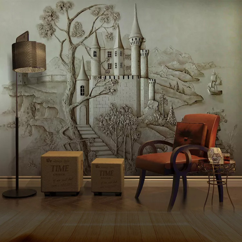 3D Architectural Wall Mural Mo - Home Textiles City ulasan dan harga