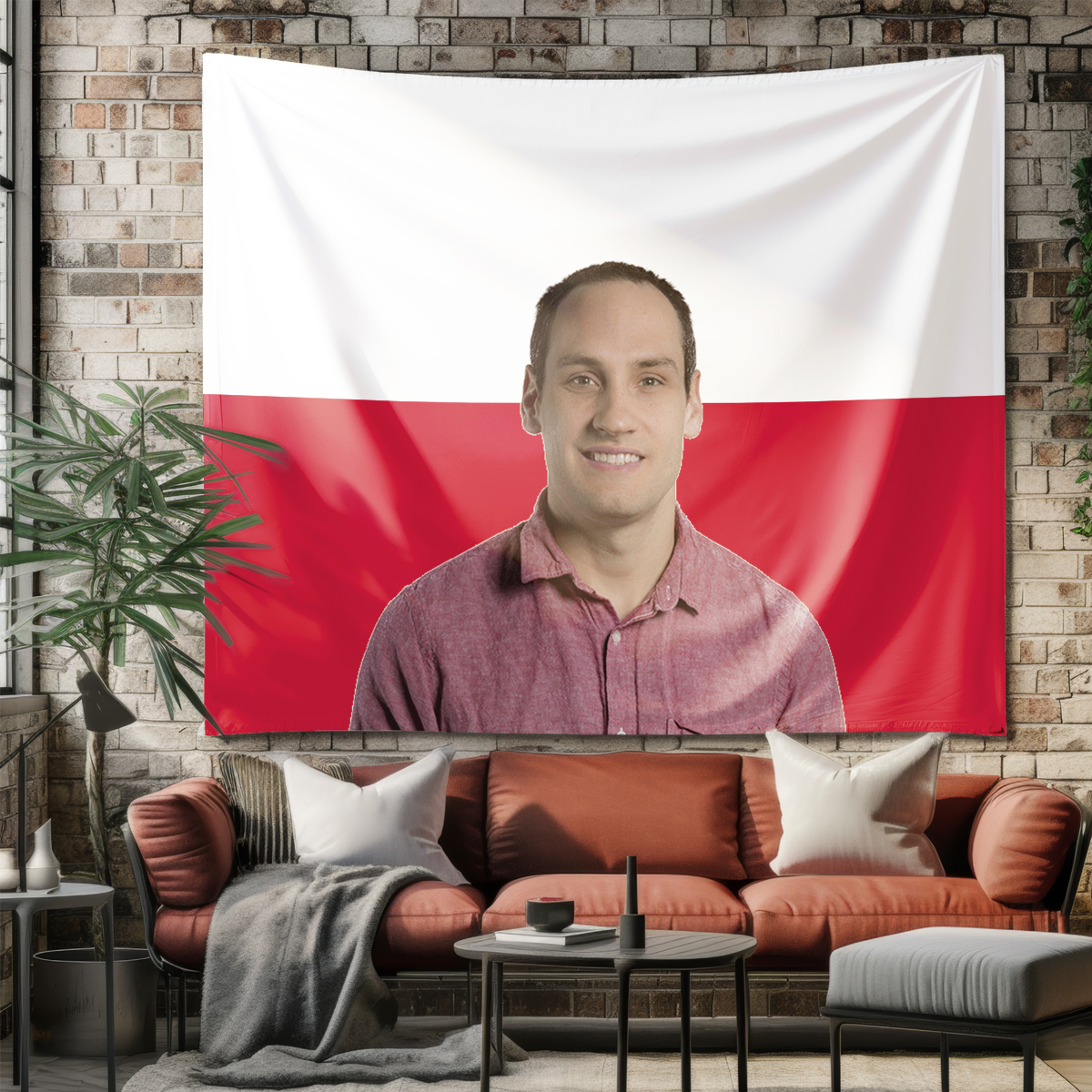 1Pc Custom Photo Polyster Flag - Home Textiles Usa ulasan dan harga