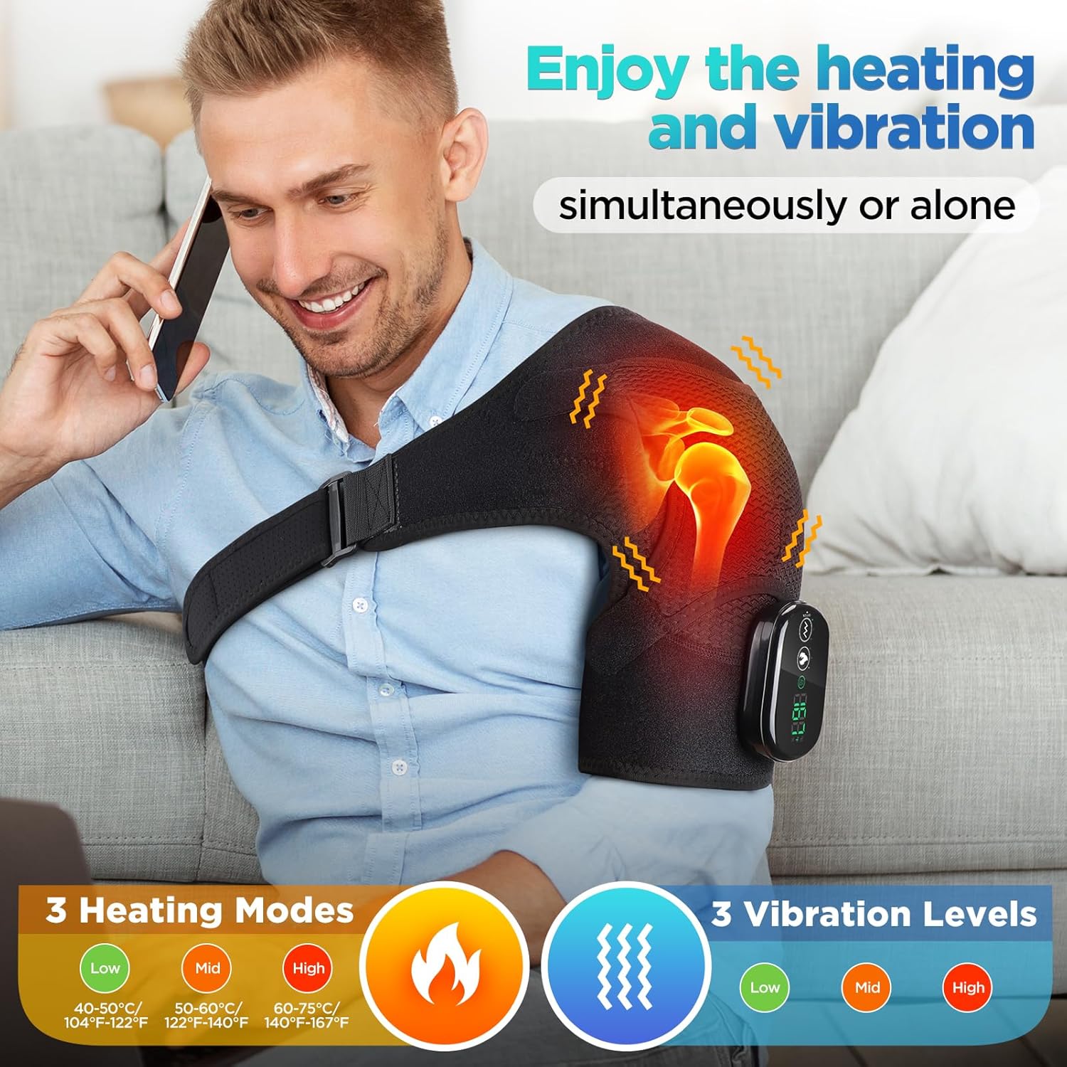 Cordless Shoulder Heating Pad  - Heated Pad Electric ulasan dan harga