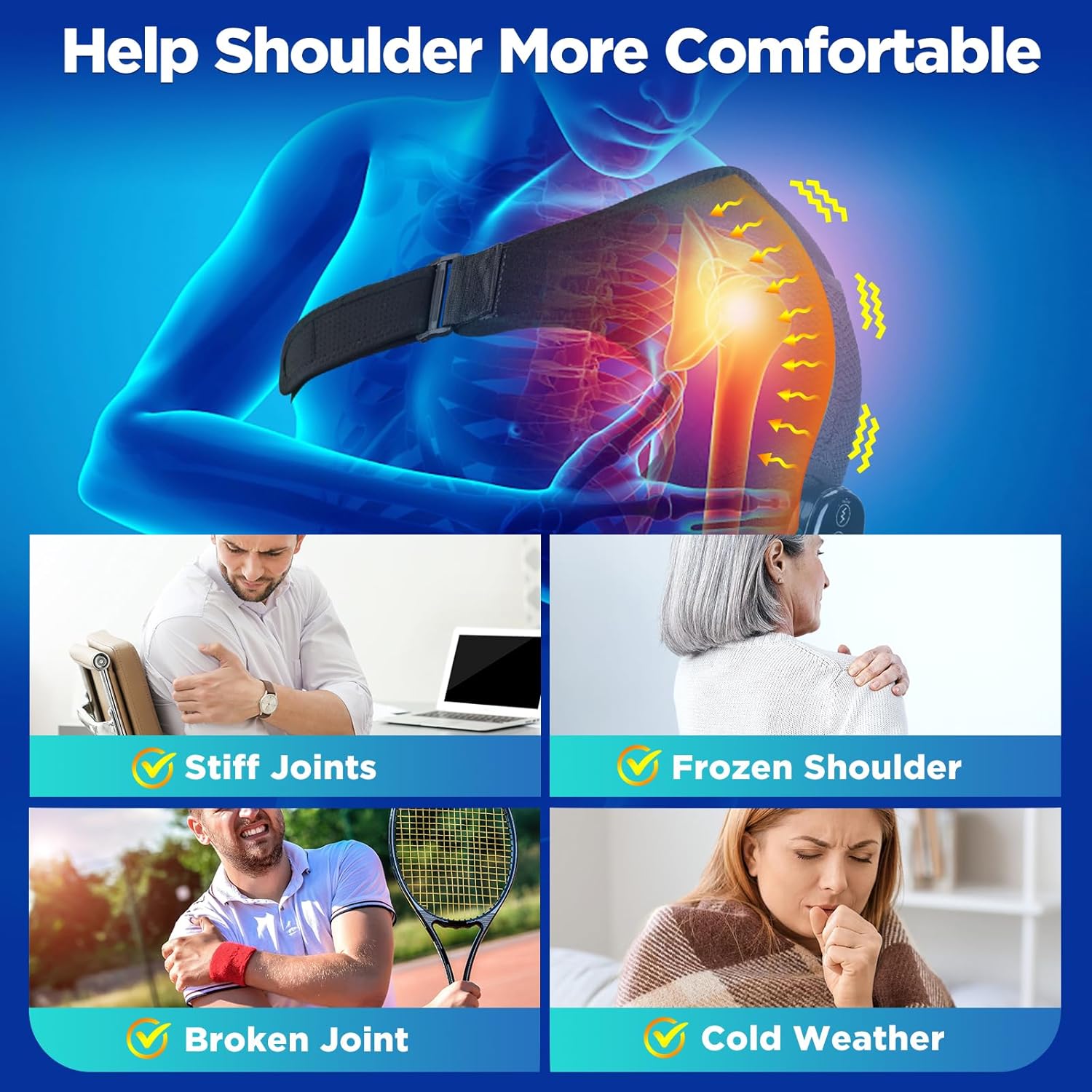 Cordless Shoulder Heating Pad  - Heated Pad Electric ulasan dan harga