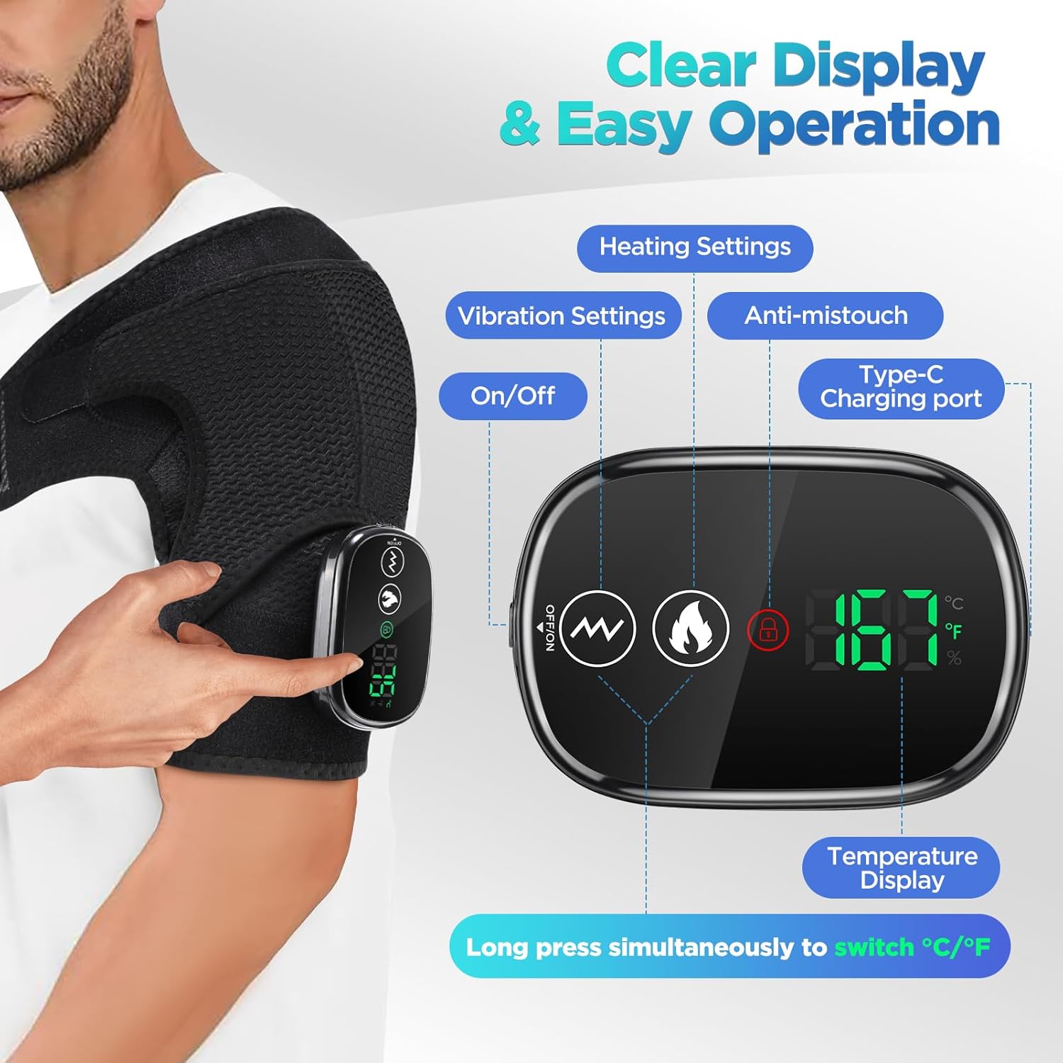 Cordless Shoulder Heating Pad  - Heated Pad Electric ulasan dan harga