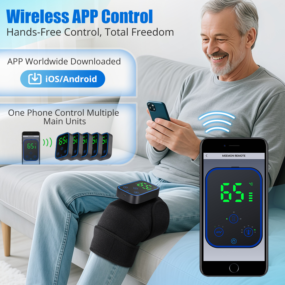 3-IN-1 Knee Massager APP Contr - Heated Pad Electric ulasan dan harga
