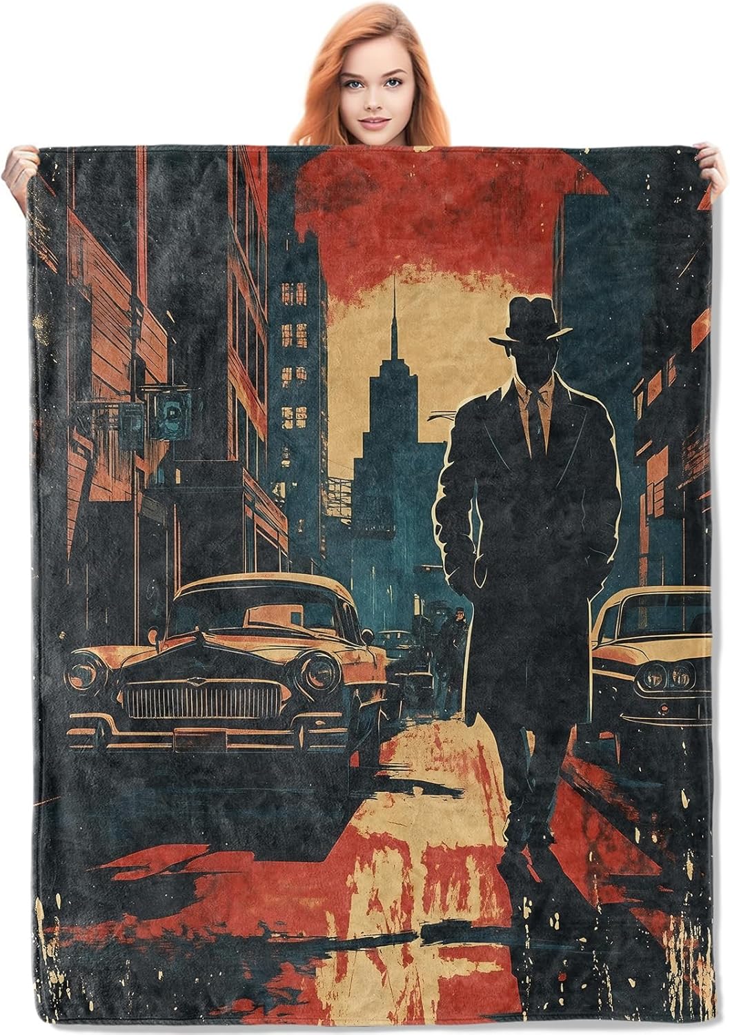 Noir Detective Blanket Gifts f - Home Textiles Usa ulasan dan harga