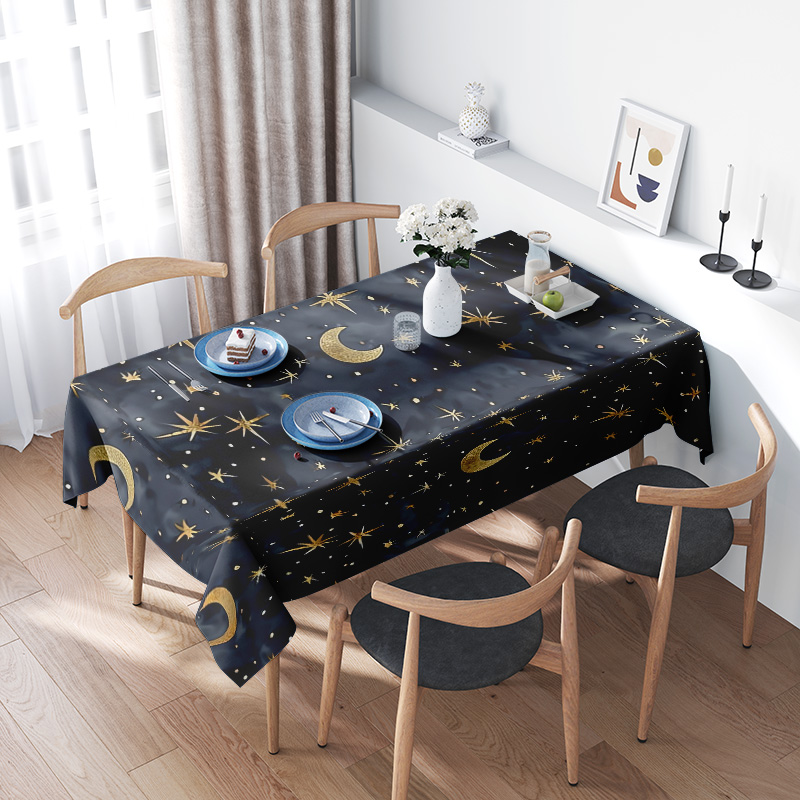 Stylish Dark Blue Stars Moon T - Home Textiles Com ulasan dan harga