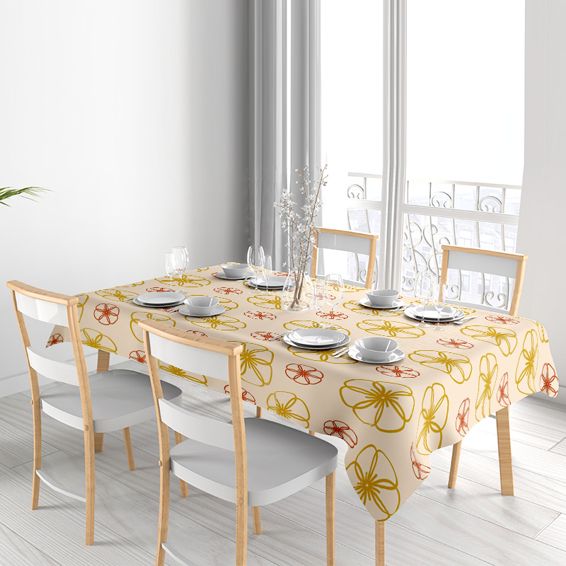 Modern Home Floral Print Table - Home Textiles Com ulasan dan harga