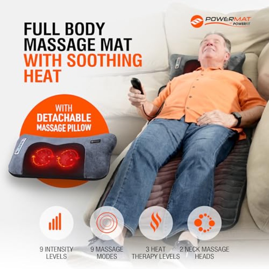 Powermat Full Body Massage Mat - Heated Pad Electric ulasan dan harga