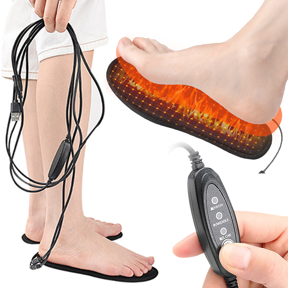 USB Heated Shoe Insoles Feet W - Heated Pad Electric ulasan dan harga