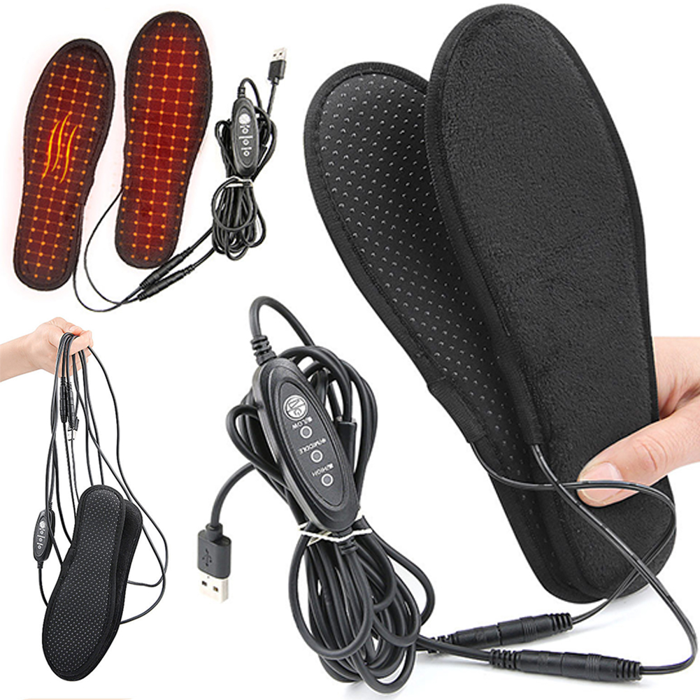 USB Heated Shoe Insoles Feet W - Heated Pad Electric ulasan dan harga